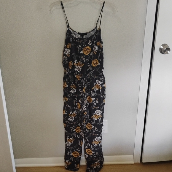 Forever 21 Pants - Forever 21 Navy Floral Jumpsuit
